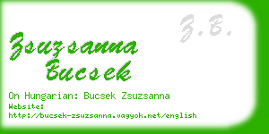 zsuzsanna bucsek business card